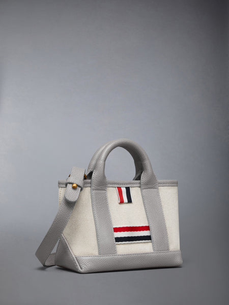 SALT AND PEPPER COTTON CANVAS MICRO TOOL TOTE