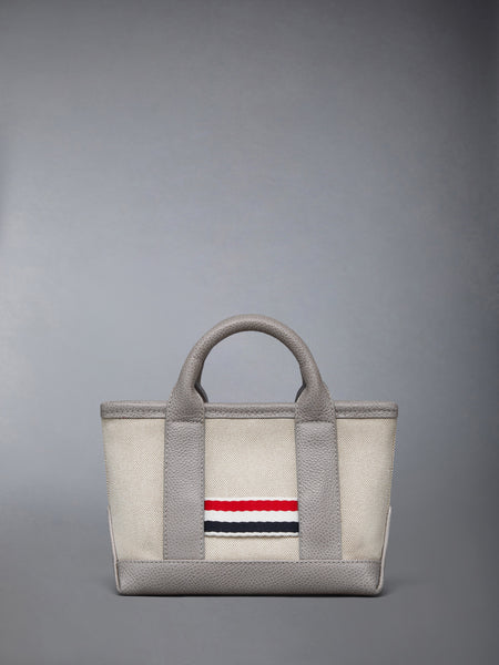 SALT AND PEPPER COTTON CANVAS MICRO TOOL TOTE
