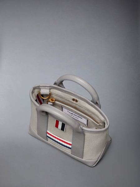 SALT AND PEPPER COTTON CANVAS MICRO TOOL TOTE