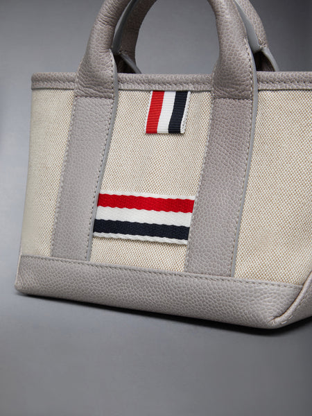 SALT AND PEPPER COTTON CANVAS MICRO TOOL TOTE