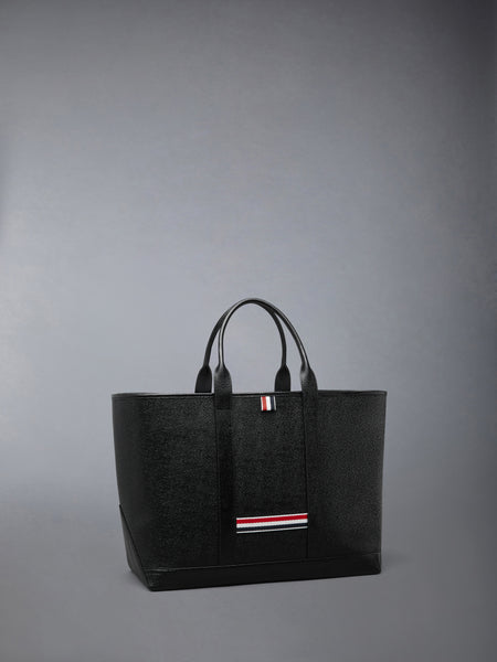 MEDIUM TOOL TOTE IN PEBBLE GRAIN LEATHER BLACK
