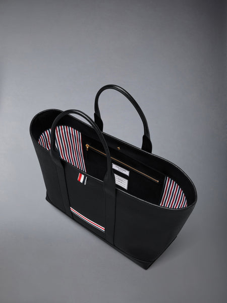 MEDIUM TOOL TOTE IN PEBBLE GRAIN LEATHER BLACK