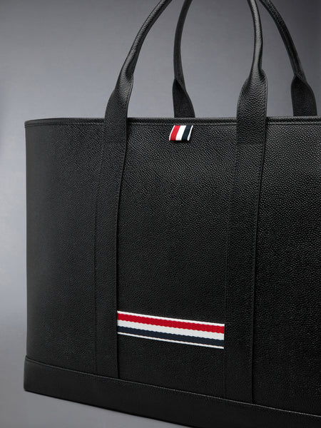 MEDIUM TOOL TOTE IN PEBBLE GRAIN LEATHER BLACK