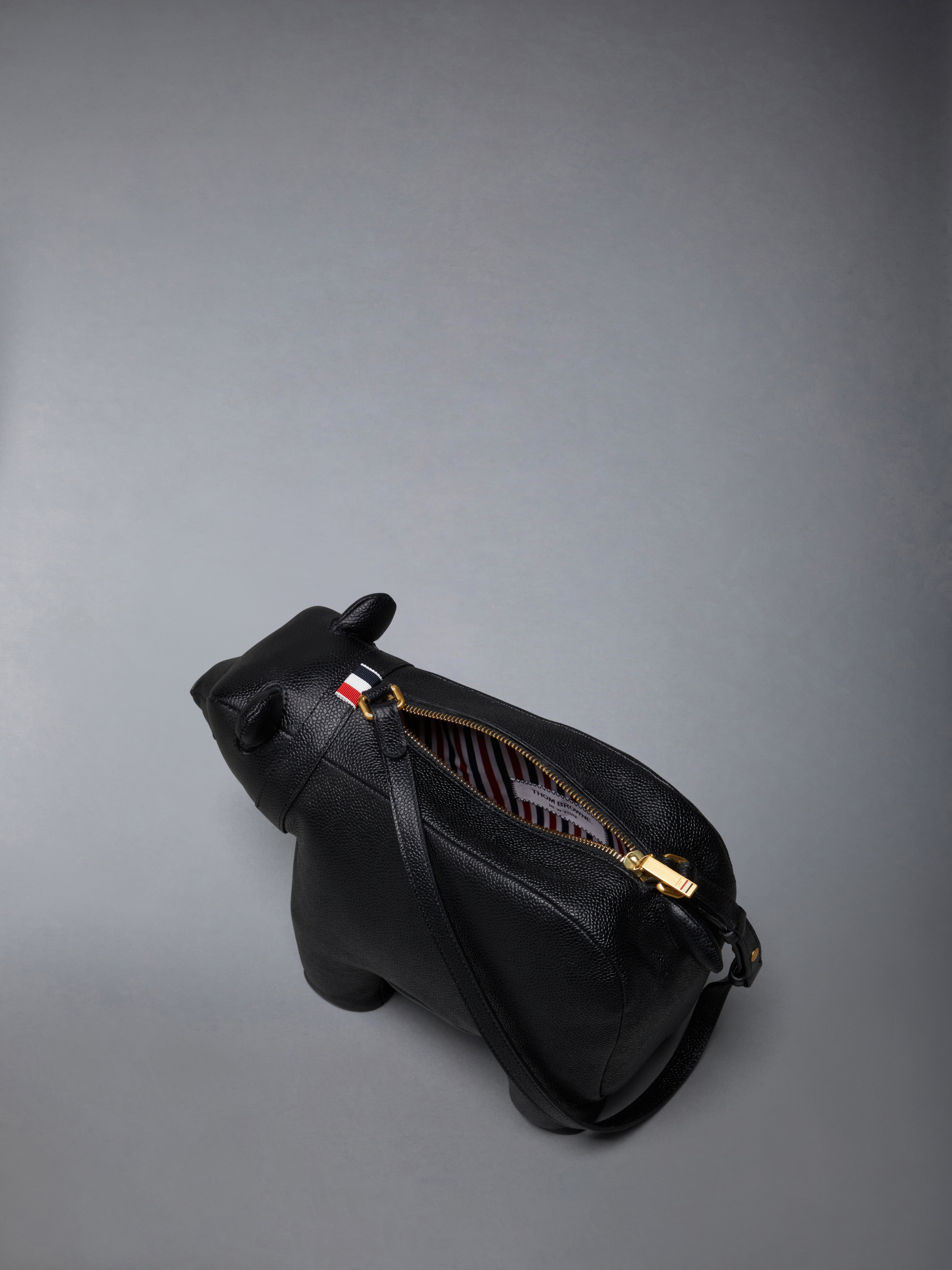 THOM BROWNE☆ペブルグレインレザー バケットバッグ♪【送料込】 トム ブラウン - ペブルグレインレザー ヘクター バゲットバッグ