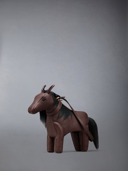 BABY HORSE BAG IN PEBBLE GRAIN LEATHER DARK BROWN