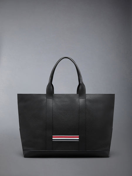 MEDIUM TOOL TOTE IN SOFT PEBBLE GRAIN LEATHER BLACK
