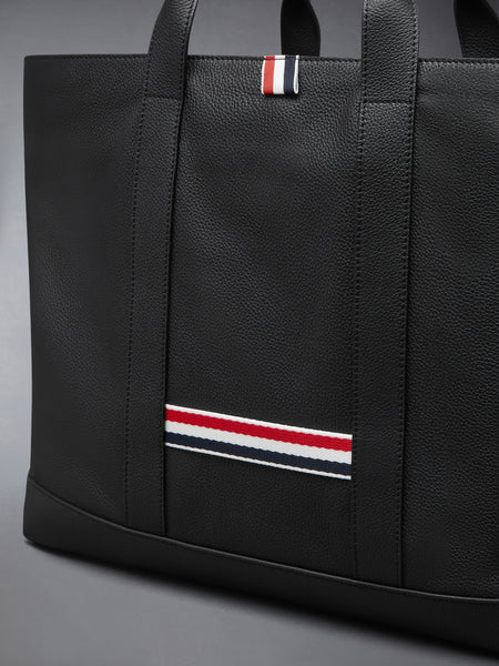 MEDIUM TOOL TOTE IN SOFT PEBBLE GRAIN LEATHER BLACK