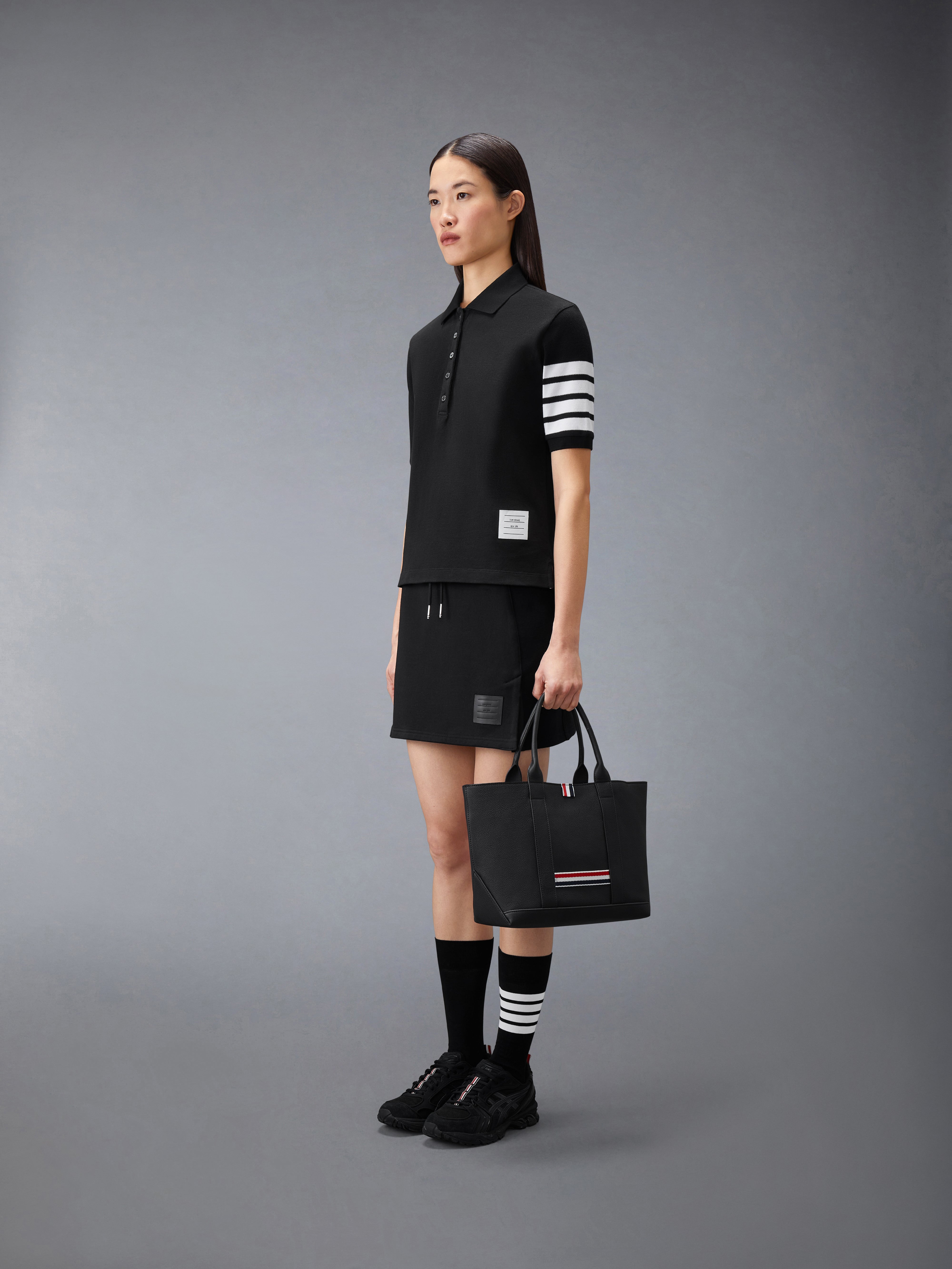Small Tool Tote In Soft Pebble Grain Leather | Thom Browne