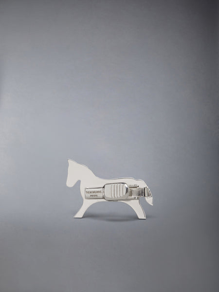 LUNAR NEW YEAR STERLING SILVER HORSE TIE BAR SILVER