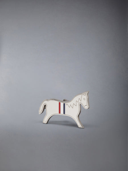 LUNAR NEW YEAR STERLING SILVER HORSE TIE BAR SILVER