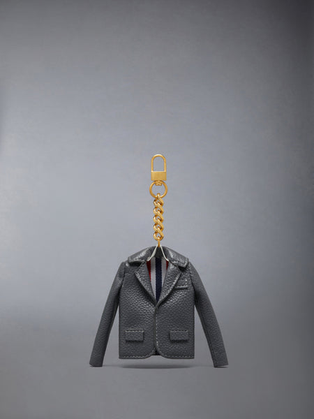 SOFT CAVIAR AGNEAU CLASSIC JACKET CHARM DARK GREY