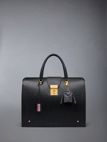 SOFT CAVIAR AGNEAU CLASSIC JACKET CHARM DARK GREY