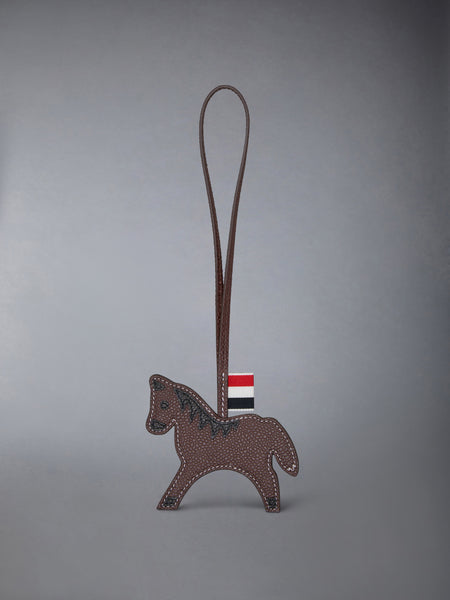 LUNAR NEW YEAR PEBBLE GRAIN HORSE CHARM DARK BROWN