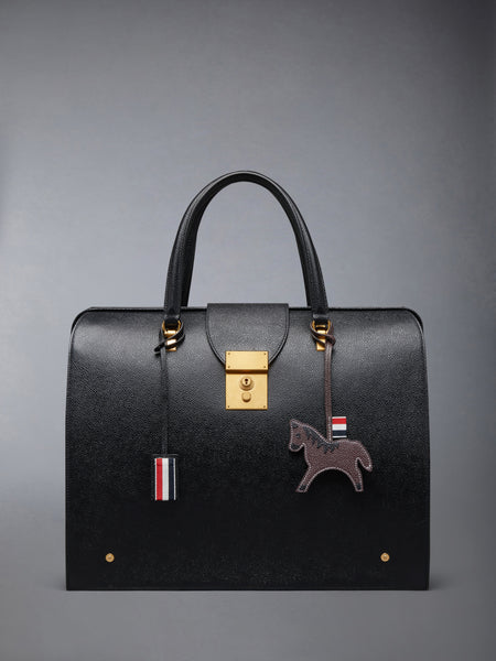 LUNAR NEW YEAR PEBBLE GRAIN HORSE CHARM DARK BROWN