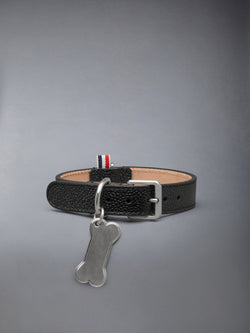 HECTOR BROWNE PEBBLE GRAIN BONE TAG DOG COLLAR