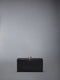 PEBBLE GRAIN LONG ZIP WALLET - BLACK