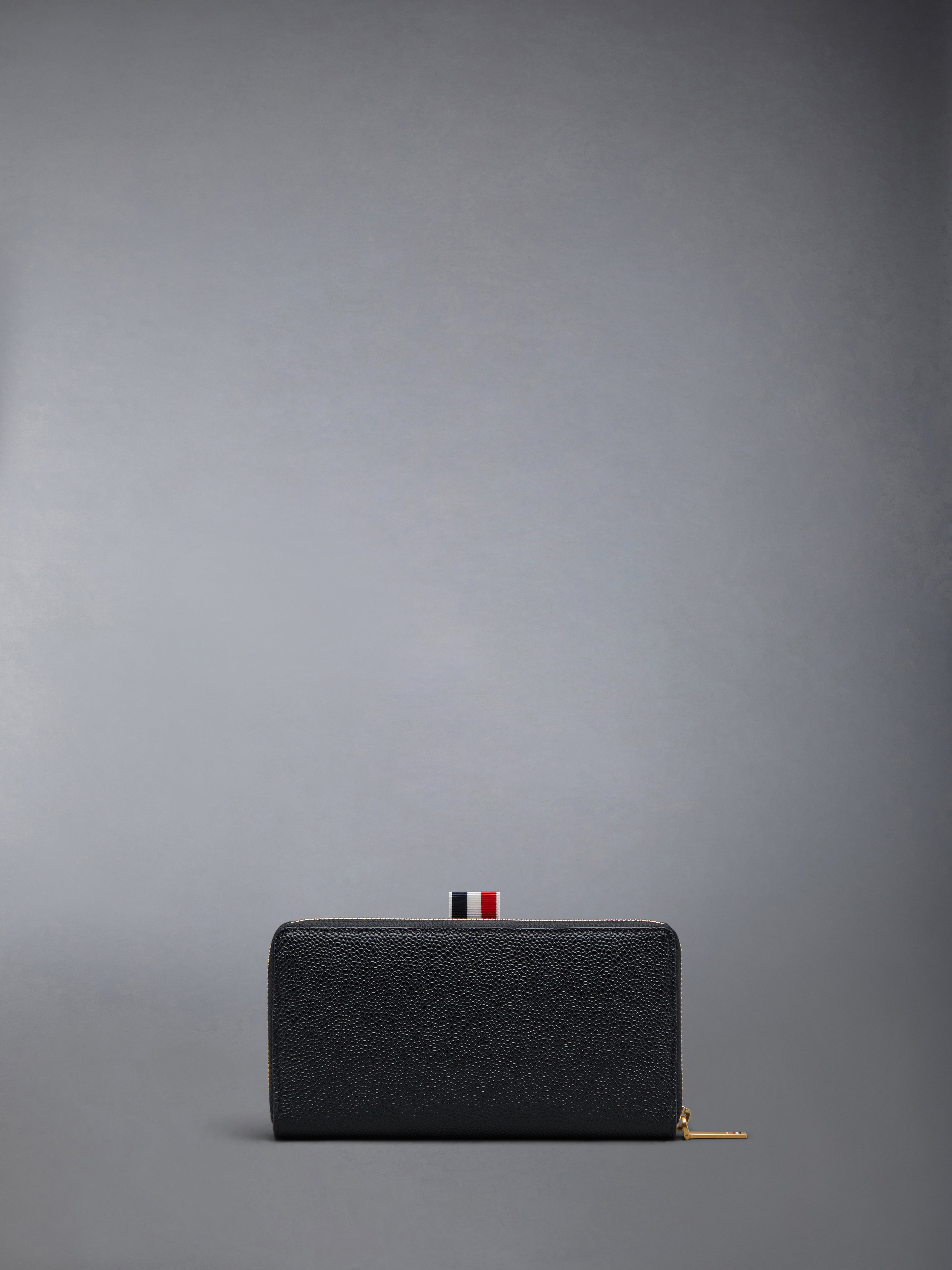 Pebble Grain Leather Slim Long Ziparound Purse | Thom Browne