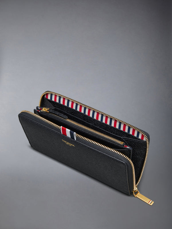 PEBBLE GRAIN LONG ZIP WALLET