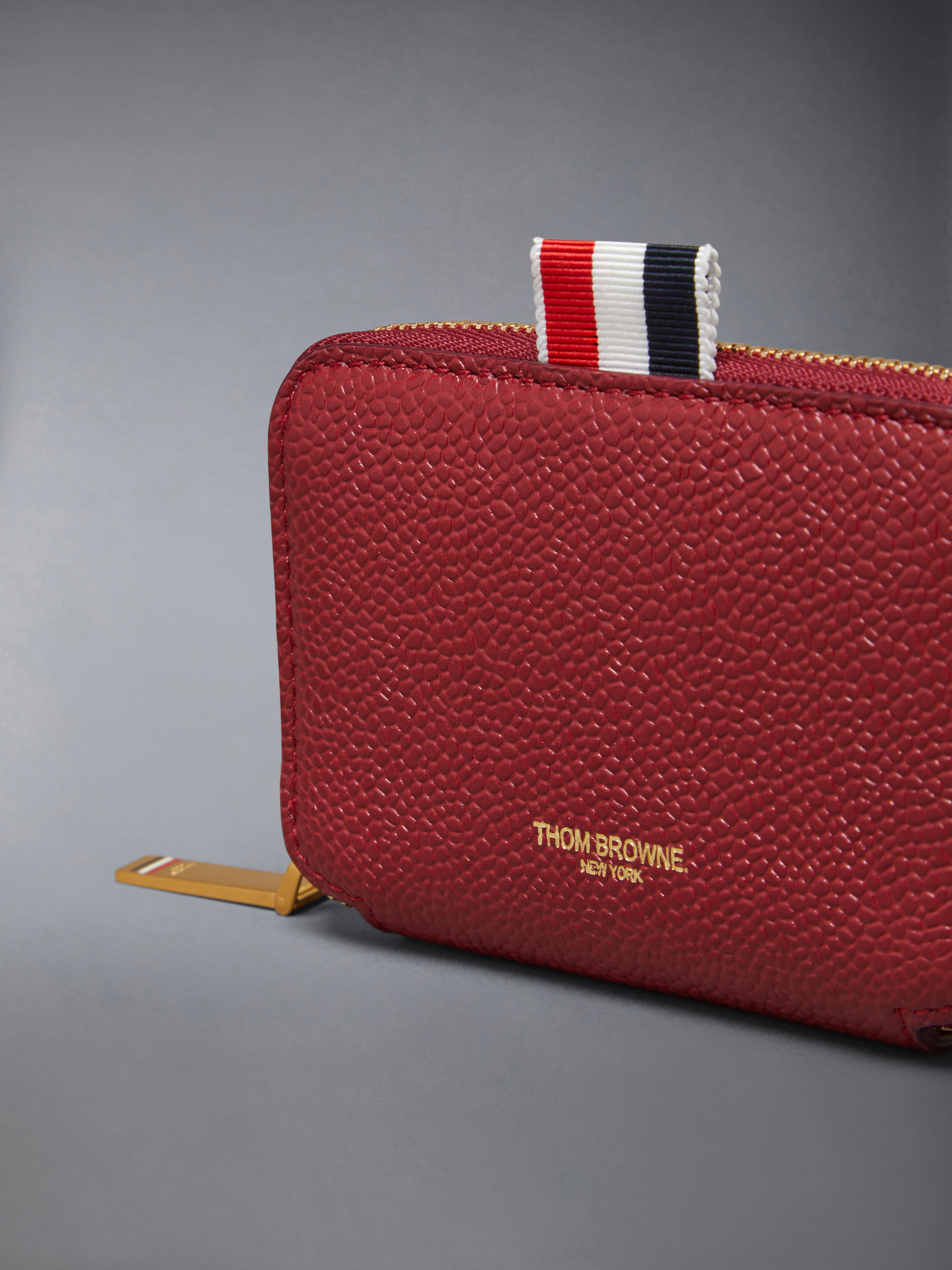 Pebble Grain Zip Around Card Holder | Thom Browne