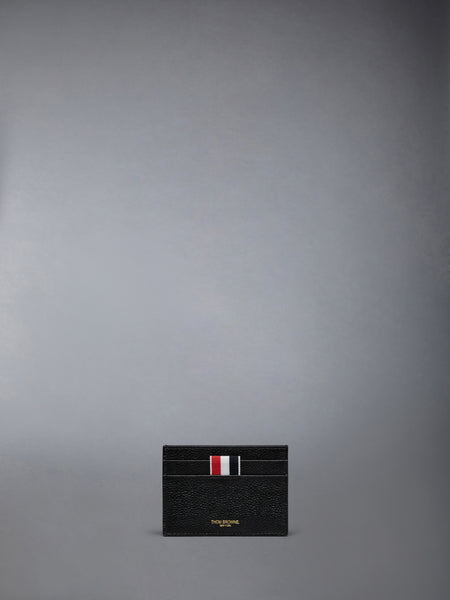 PEBBLE GRAIN GOOSE EMBROIDERY SINGLE CARD HOLDER
