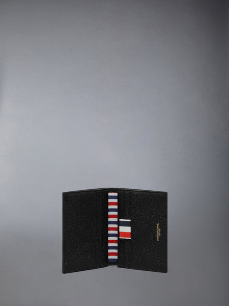 PEBBLE GRAIN HECTOR DOUBLE CARD HOLDER BLACK