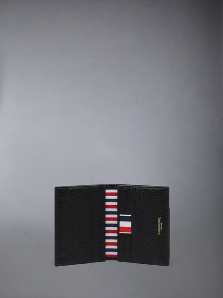 PEBBLE GRAIN RWB STRIPE DOUBLE CARD HOLDER BLACK