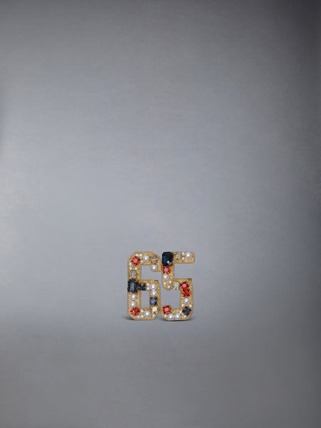 PEARL CRYSTAL BULLION EMBROIDERY 65 BROOCH GOLD