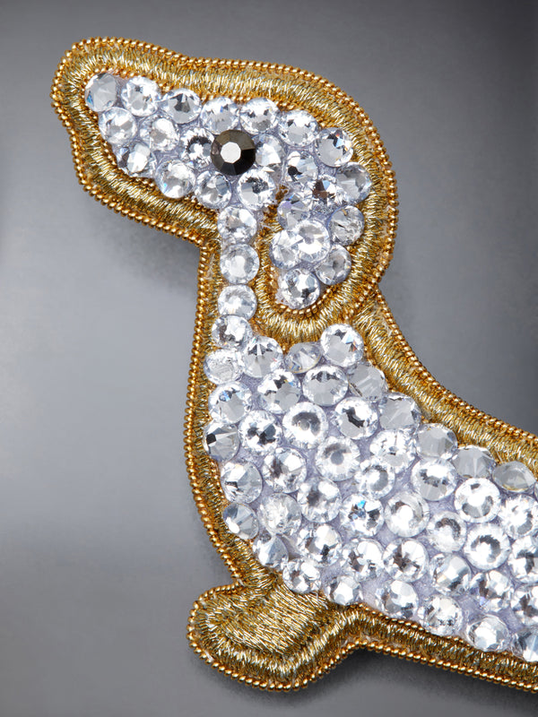 CRYSTAL EMBROIDERY HECTOR BROOCH - image 2