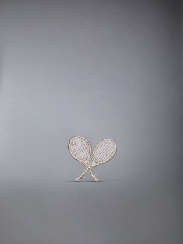 PEARL AND BULLION EMBROIDERY TENNIS RACQUET BROOCH - featured image