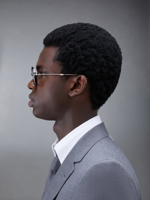 ACETATE AND TITANIUM ROUND EYEGLASSES - image 3