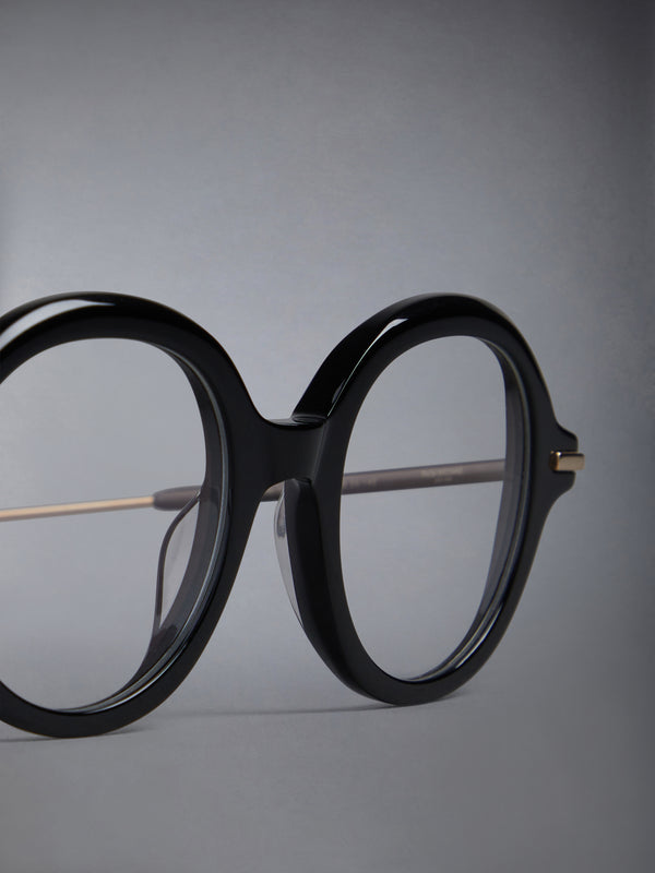 ACETATE AND TITANIUM ROUND EYEGLASSES - image 5