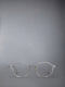 ACETATE AND TITANIUM ROUND EYEGLASSES - CLEAR / TRANSPARENT