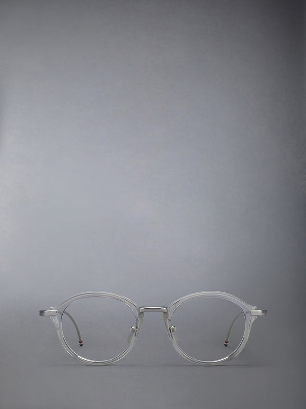 ACETATE AND TITANIUM ROUND EYEGLASSES - featured image