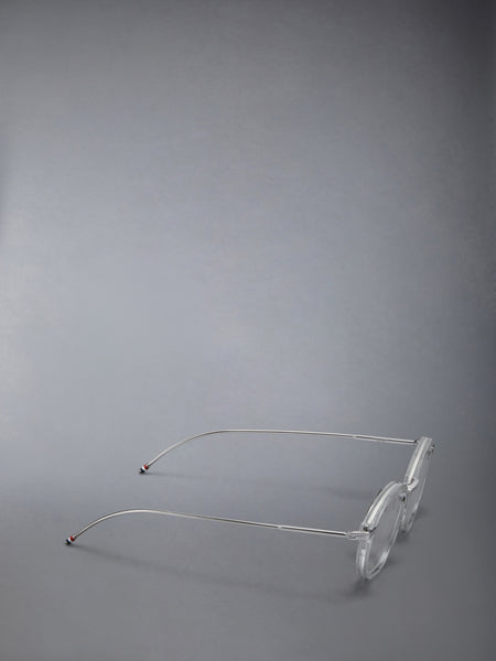 ACETATE AND TITANIUM ROUND EYEGLASSES