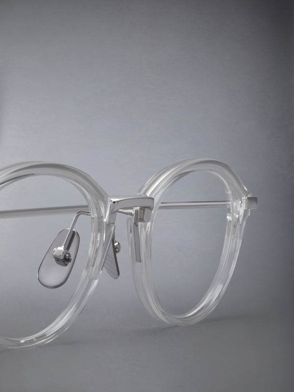 ACETATE AND TITANIUM ROUND EYEGLASSES - image 7