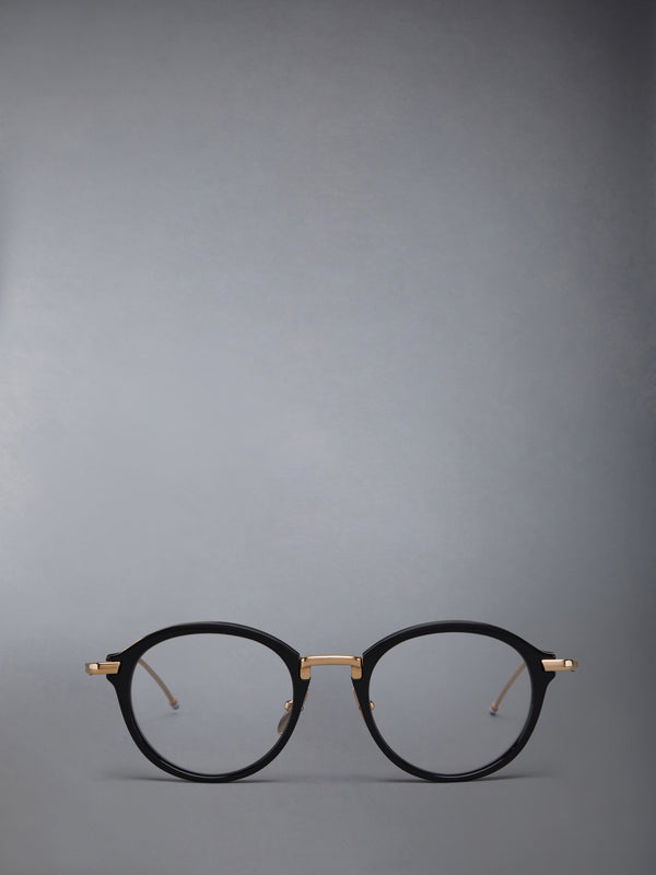 ACETATE AND TITANIUM ROUND EYEGLASSES - featured image