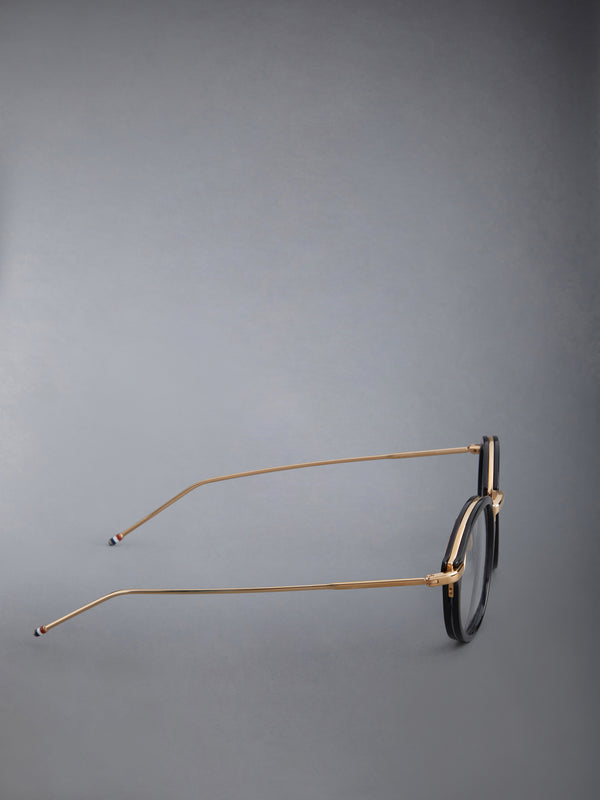 ACETATE AND TITANIUM ROUND EYEGLASSES - image 4