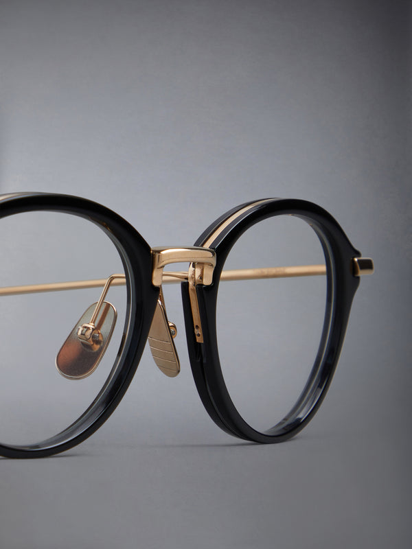 ACETATE AND TITANIUM ROUND EYEGLASSES - image 5