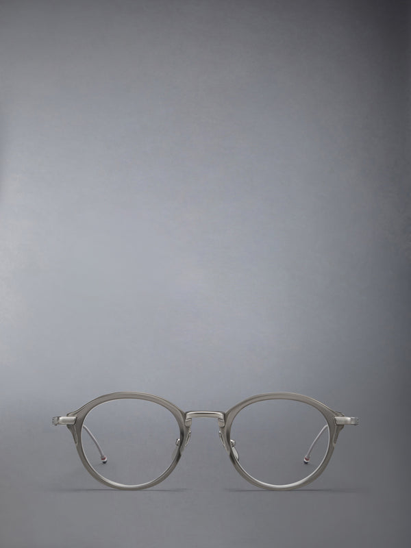 ACETATE AND TITANIUM ROUND EYEGLASSES