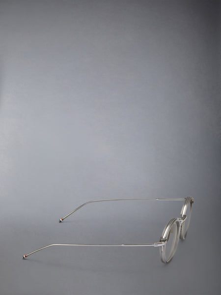 ACETATE AND TITANIUM ROUND EYEGLASSES