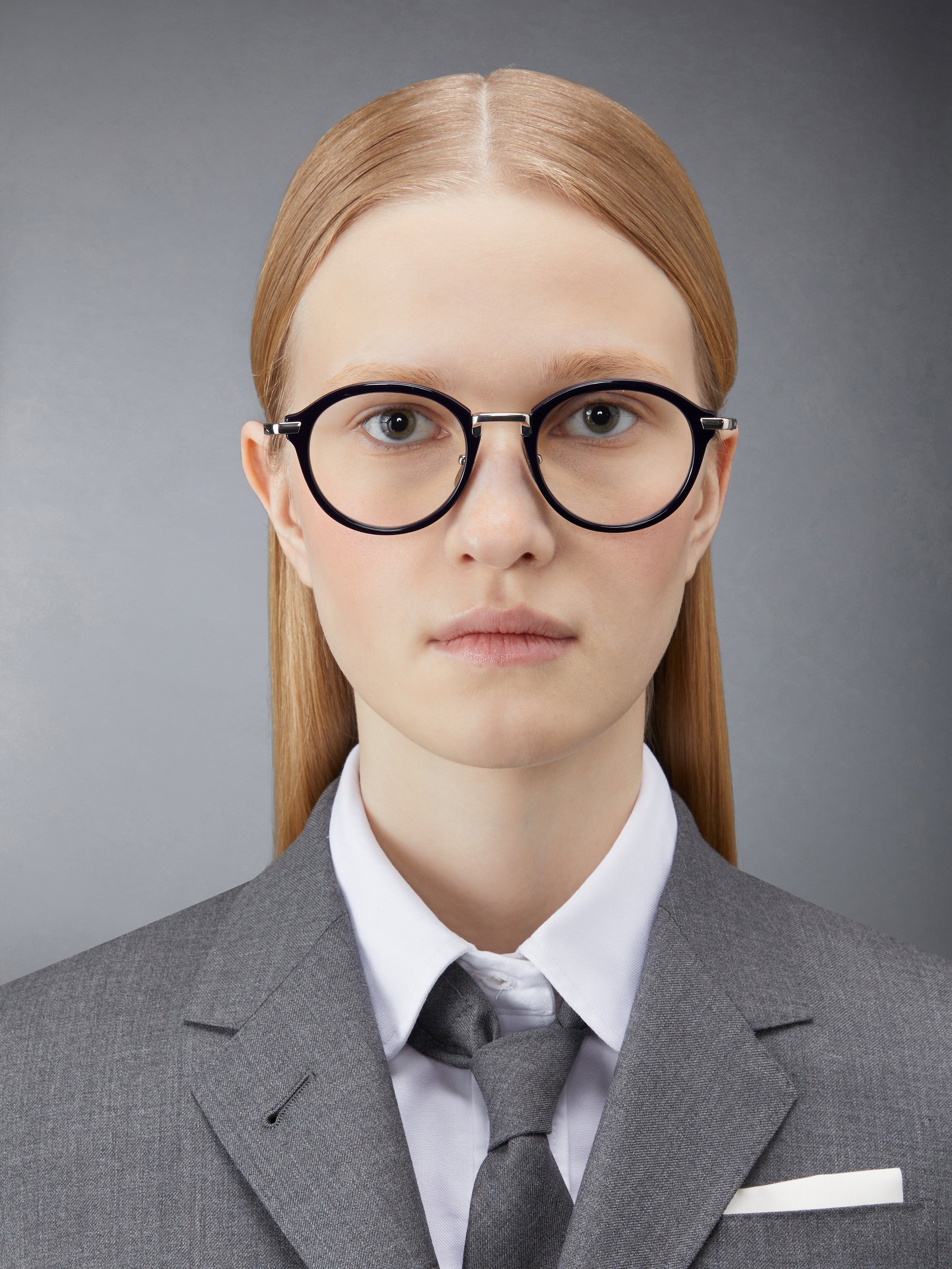Acetate And Titanium Round Eyeglasses | Thom Browne