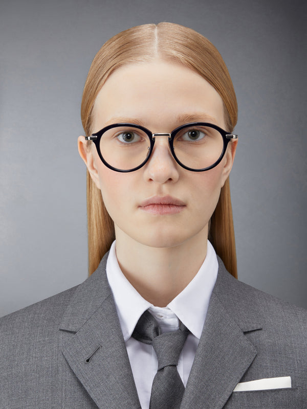 ACETATE AND TITANIUM ROUND EYEGLASSES - image 2
