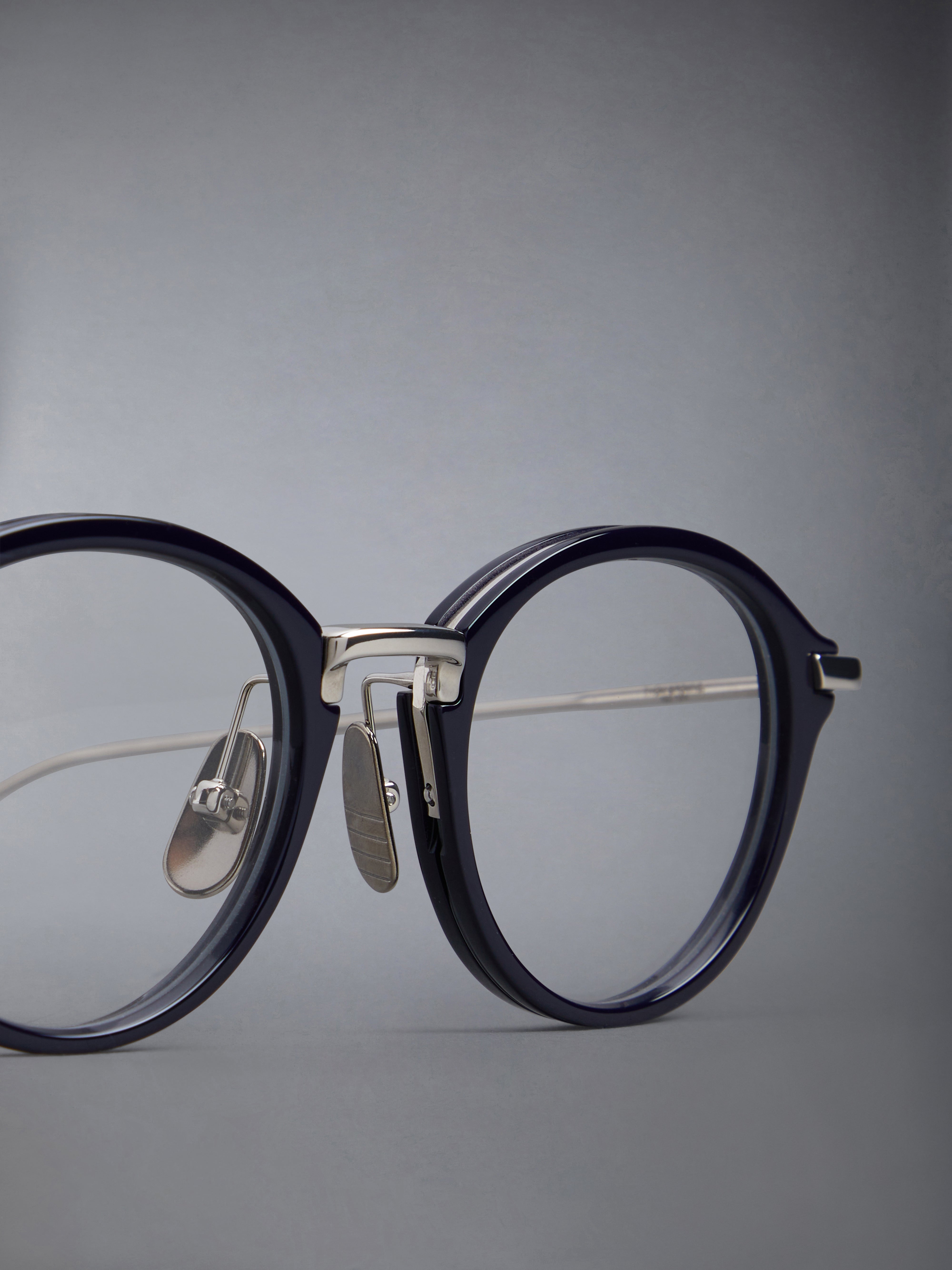 Acetate And Titanium Round Eyeglasses | Thom Browne