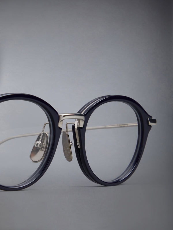 ACETATE AND TITANIUM ROUND EYEGLASSES - image 5