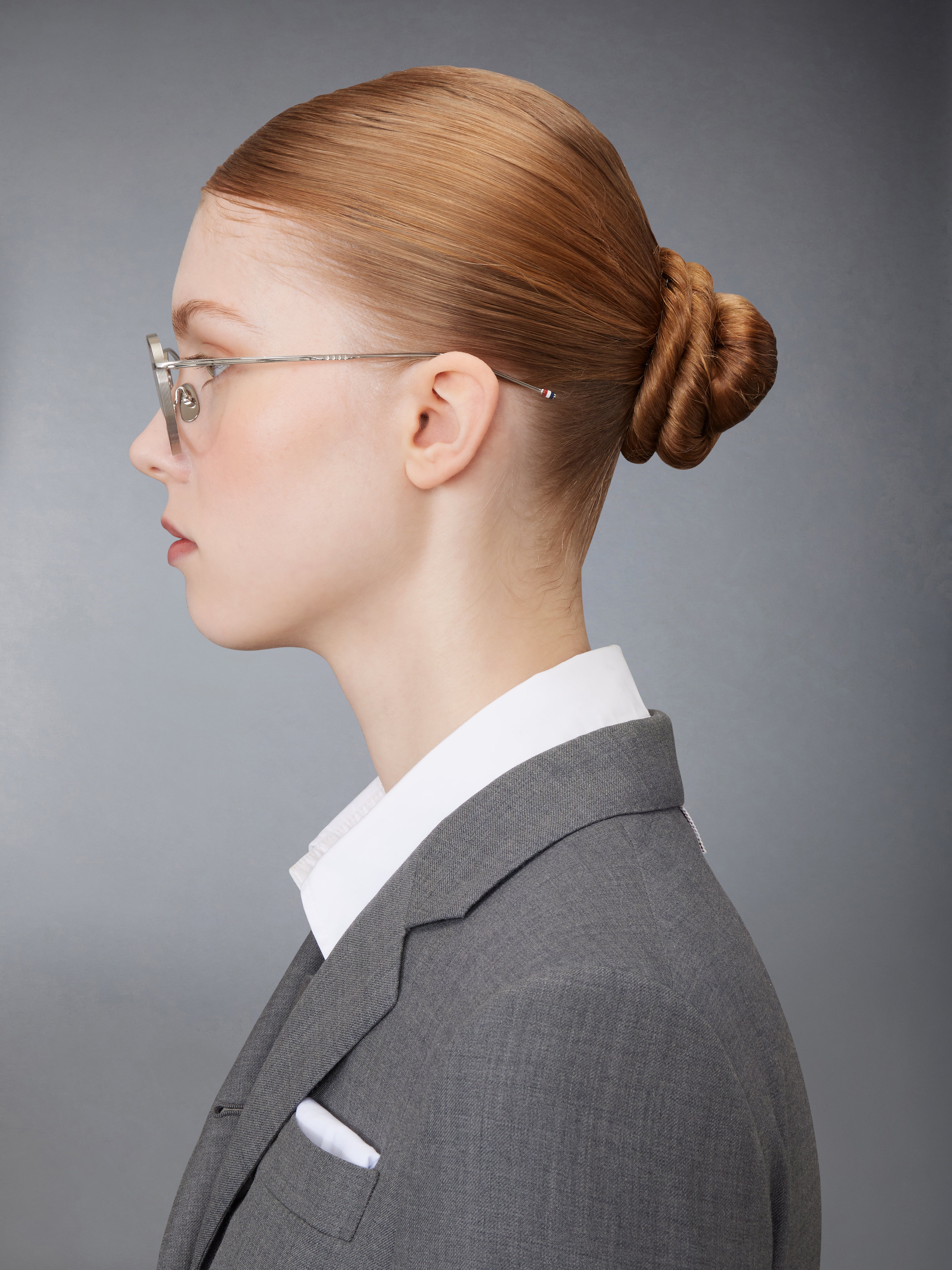 THOM BROWNE ラウントフレムメカネ UEO119AG0001 046SILVER Titanium Round Eyeglasses | Thom Browne