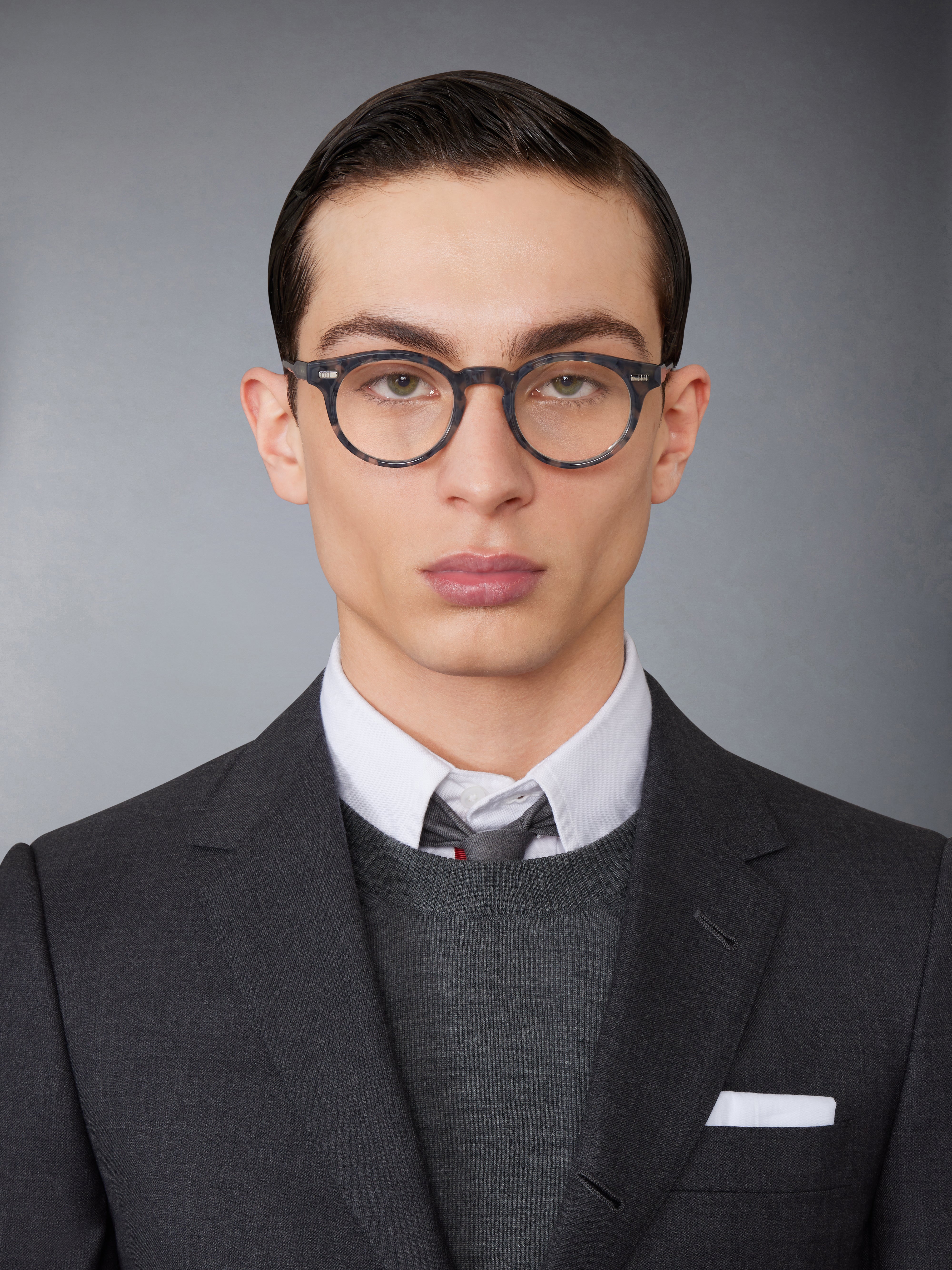 アセテートラウンドメガネ | Thom Browne