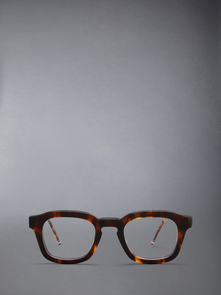 ACETATE RECTANGULAR EYEGLASSES MED BROWN