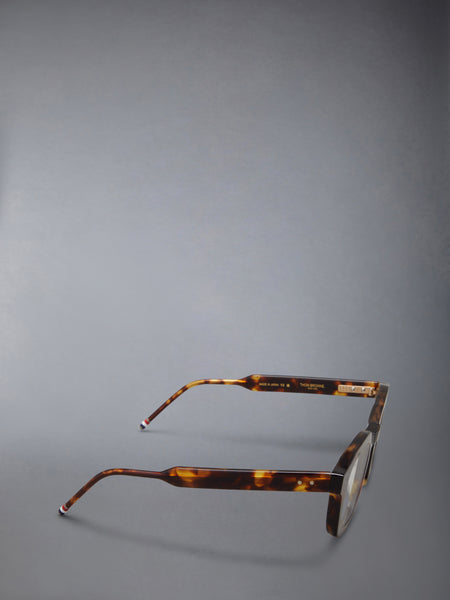 ACETATE RECTANGULAR EYEGLASSES MED BROWN