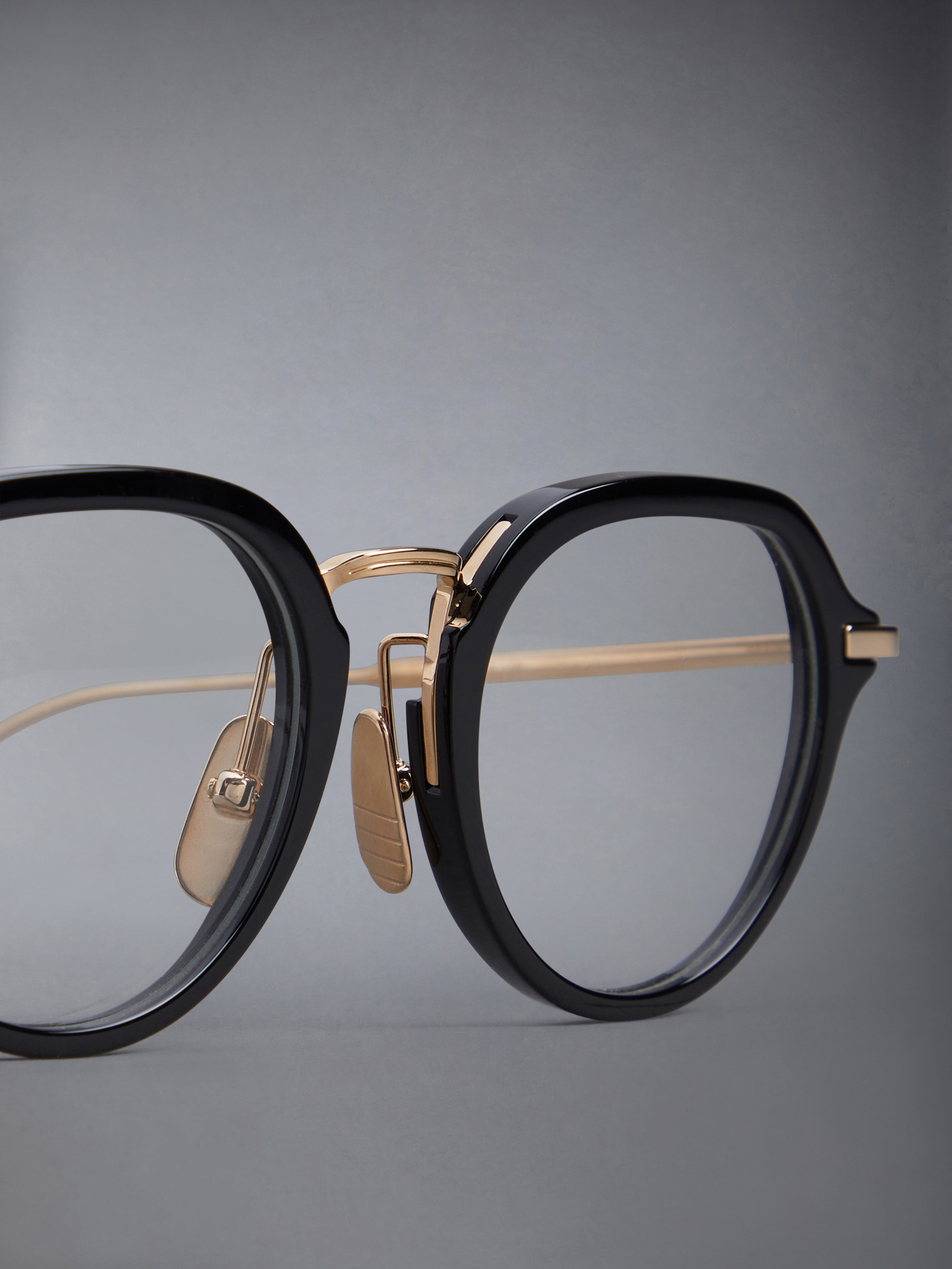 Acetate And Titanium Round Eyeglasses | Thom Browne
