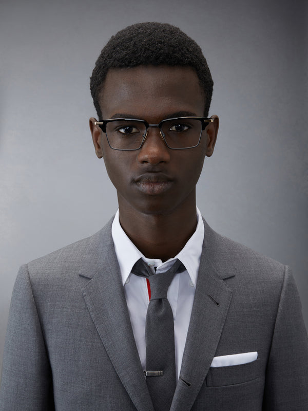 ACETATE AND TITANIUM RECTANGULAR EYEGLASSES - image 2